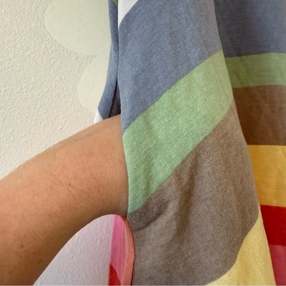 NWT JODIFL Colorful Rainbow Striped Mini Swing Dress - Picture 6 of 7